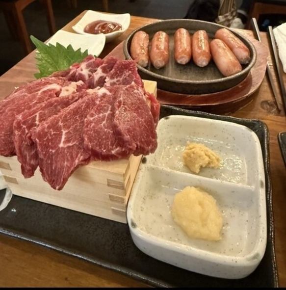 【2時間飲み放題付きコース】北海道礼文産真ほっけと熊本産馬刺しをメインとした2つのコース