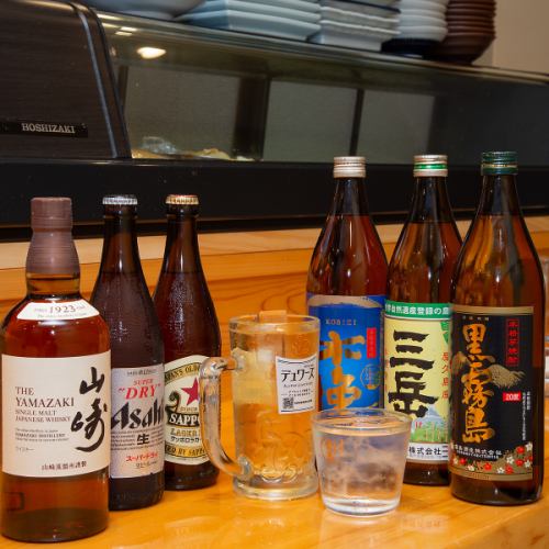 A wide variety of sake and shochu!