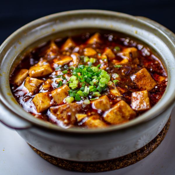 Sichuan-style mapo tofu from an authentic Sichuan restaurant