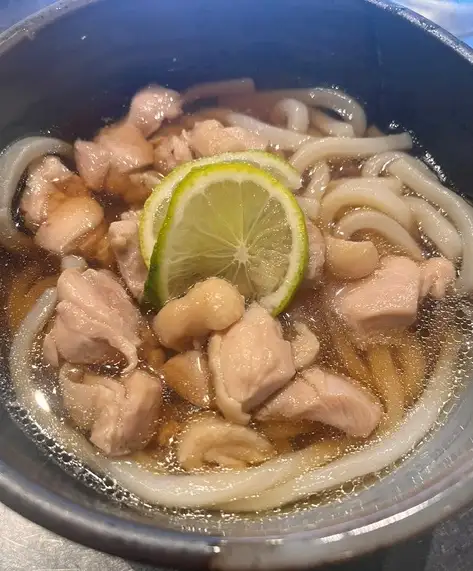 〆の鶏うどん