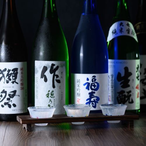 【厳選の日本酒】料理を引き立てる銘酒、季節の美酒