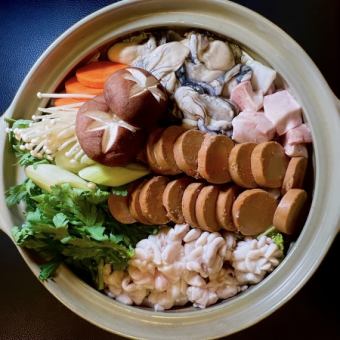 【味扉極上の鍋コース】料理7品　120分生ビール込み飲み放題付き