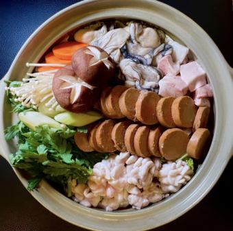 【味扉極上の鍋コース】料理7品　120分生ビール込み飲み放題付き