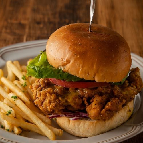 fried chicken burger