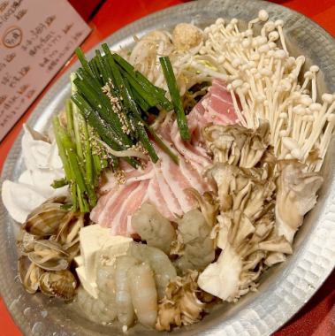 【120分飲み放題】ちゃんこ鍋コース◆前菜から〆まで全5品！4500円(税込)