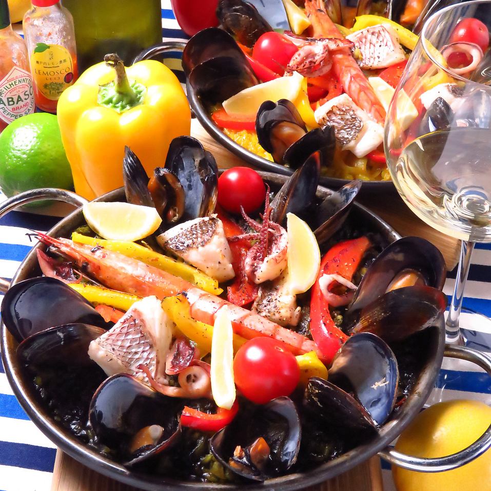 Owner's push !!! Luxury paella using fresh fish from Setouchi ◎