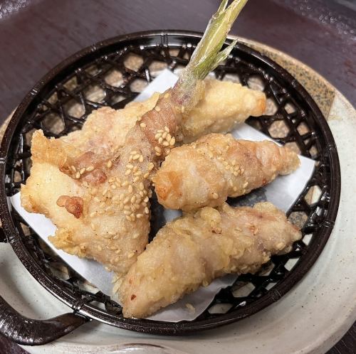 Rikyu-age wrapped in fresh ginger and pork