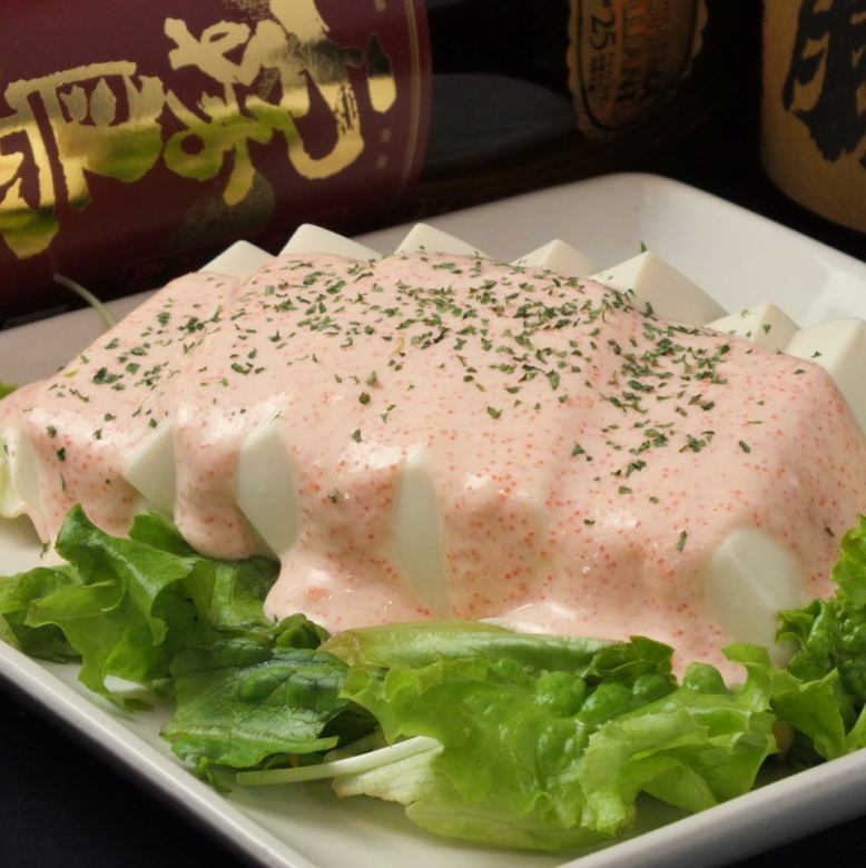 Tofu Salad with Mentaiko Sauce