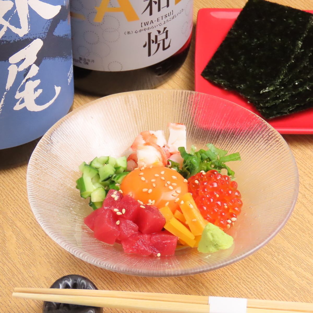 豊洲から仕入れた新鮮素材を使用した料理でおもてなし