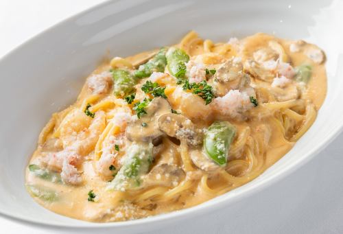 海老とカニのビスククリ-ムパスタ セット