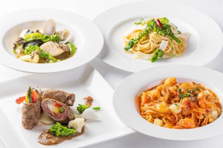 【パスタは+100円で大盛りも承ります。】