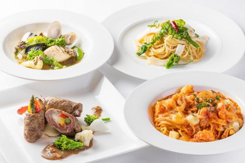 【パスタは+100円で大盛りも承ります。】