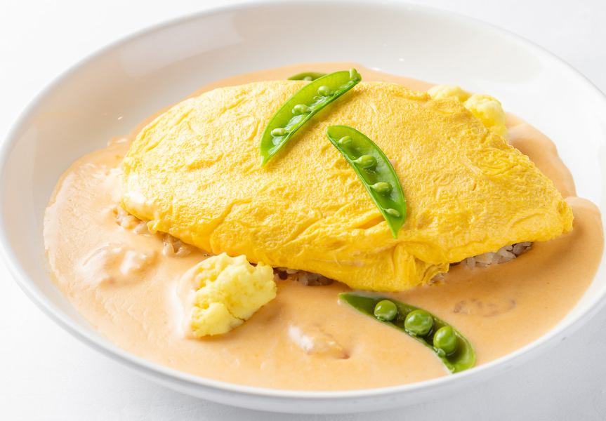 チ-ズたっぷり海老クリ-ムオムライス セット