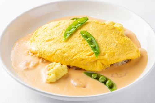 チ-ズたっぷり海老クリ-ムオムライス セット