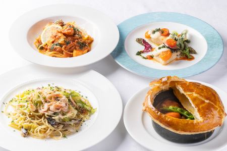 【パスタは+100円で大盛りも承ります。】