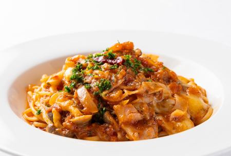 ベ-コンとタプナ－ド、モッツァレラチーズのトマトパスタ　セット