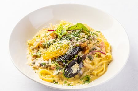 カルボナ-ラ ツナと野菜のマリネ添え セット