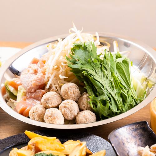 Yoshimura specialty!! Chicken hot water boiled in water