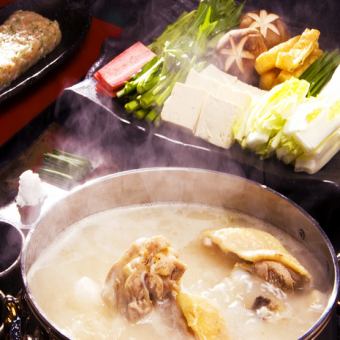 【忘年会コース】人気NO.1濃厚水炊き!!『10品』2h飲み放題付き《６０５０円》