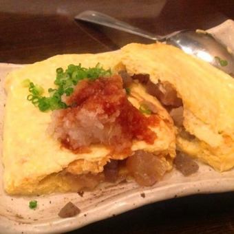 Rolled omelet with beef tendon