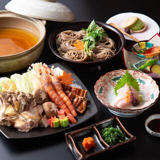 [Evening meal] Soba suki course 5,500 yen (tax included)
