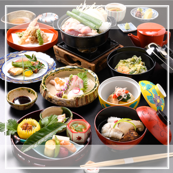 ≪料理長イチオシ≫四季折々の食に舌鼓。 雅コース 8,800円(税込)+4,400円で飲み放題付きに変更可能