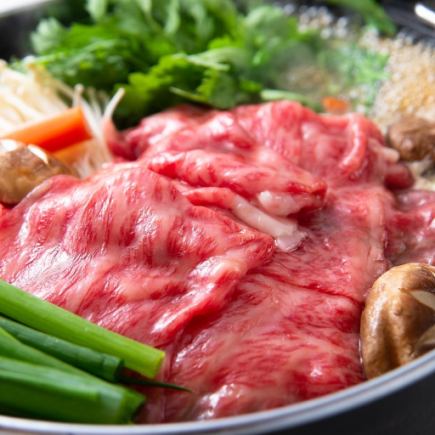 【季節のお鍋コース】黒毛和牛すき焼コース 13,000円(税込)
