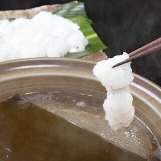【夜のお食事】鱧しゃぶ鍋コース　税抜13000円