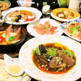 Spring party! Assorted meat! 7-dish Barbouda course for 3,900 yen ★ Includes 120 minutes of all-you-can-drink (including sparkling wine)