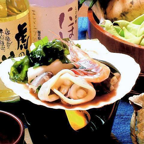 ◆【能登いしり貝焼き】石川能登の魚醤油で魚や野菜を煮込む 全5品5200円