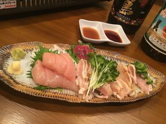 Recommended platter (Chicken fillet, breast sashimi, thigh seared or parent thigh seared)
