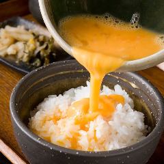 Egg over rice set (Itoshima pinched egg)