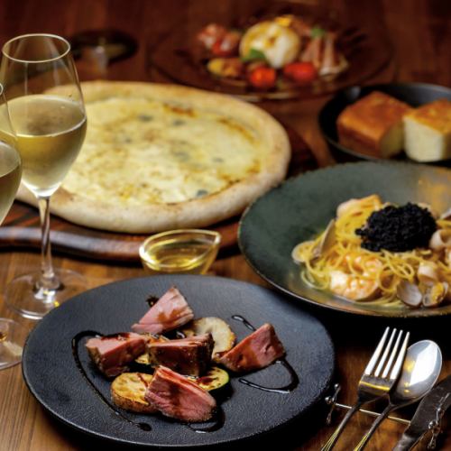 休閒套餐★ 8道菜,共4400日圓(含稅)Trattoria Agattarina是初次用餐者必試的餐廳!