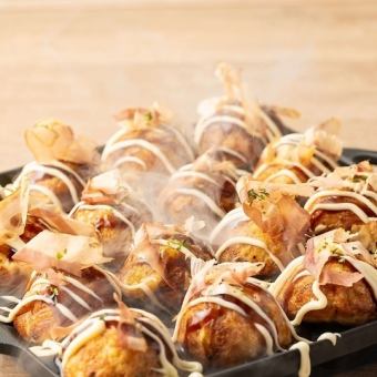 Enjoy making your own takoyaki at your seat!