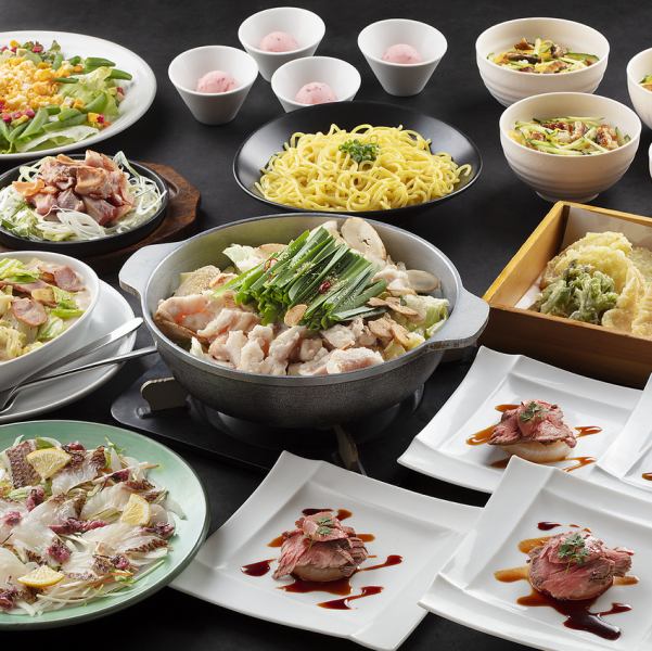 【春の豪華饗宴】信州山麓牛のロッシーニ風とうなぎの棒寿司を堪能！（2.5H飲み放題付き）