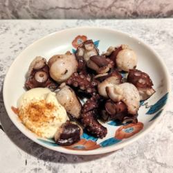 Charbroiled chopped octopus