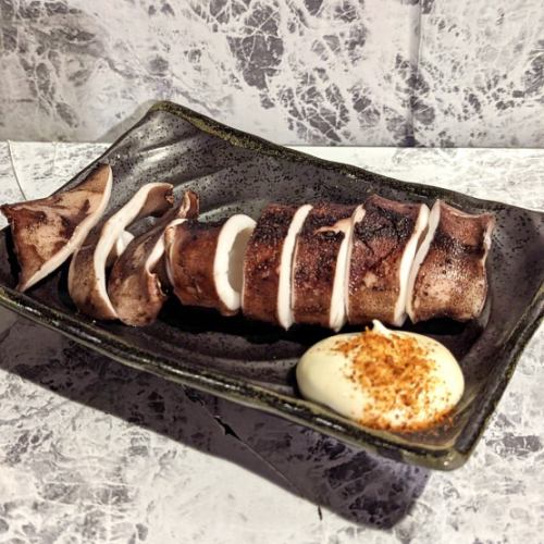 スルメイカの炭火焼き