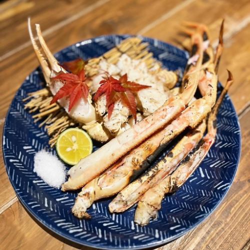 ズワイガニ炭火焼き