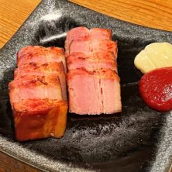 Thick-sliced bacon/butcher's wieners each