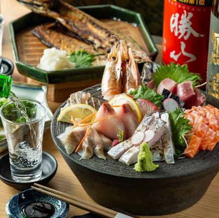 平日限定！【2時間半飲み放題付き】季節の炉端コース◆9品6600円(税込)