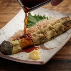 長茄子の一本焼き
