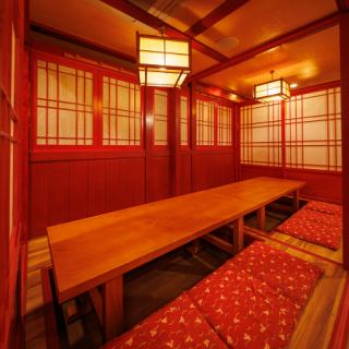 【6名様から8名様】プライベートな空間の掘りごたつでお寛ぎいただけます。