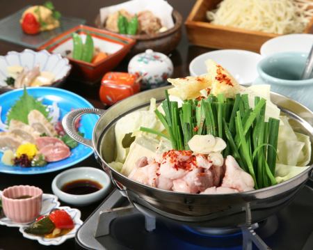 Authentic hot pot course is from 3500 yen ☆ ☆ It is a pot shop owned by a house where you can enjoy many other Hakata dishes.