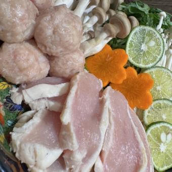 【Chapter AWA＝shabu-shabu styleコース】阿波尾鶏しゃぶしゃぶ等全8品+2H飲放6000円