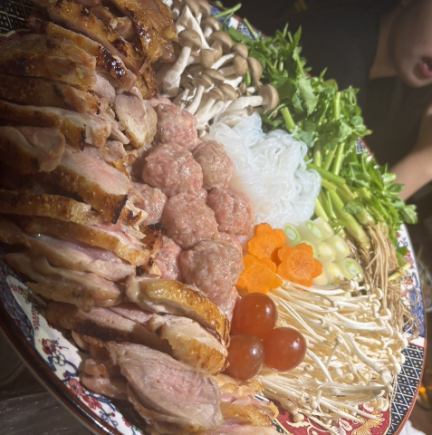 【Chapter AWA=sukiyaki styleコース】絶品!!地鶏タタキ白湯すき焼き等全8品+2H飲放6000円