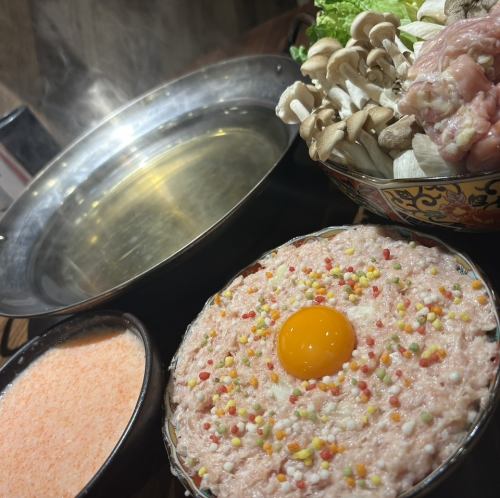 大人気!!Chapter AWA=gratedyam styleコース”名物生つくね”入り出汁とろろ鍋等全8品+2H飲放6000円