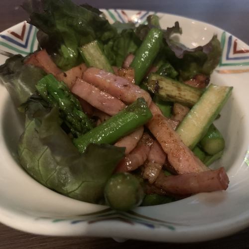 アスパラとベーコン バター炒め