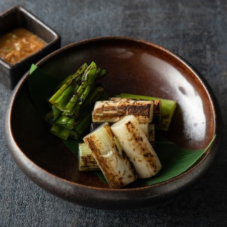 長ねぎの炭火焼き