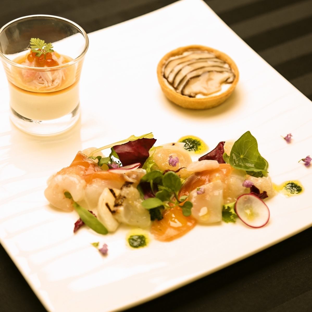 Enjoy the chef's signature French cuisine.Dinner course ☆ 6 dishes from 5,000 yen