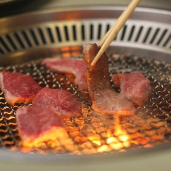 【ネット限定今だけ3,980円】気軽に炭火焼肉が楽しめる4,980円→3,980円コース(税込み)